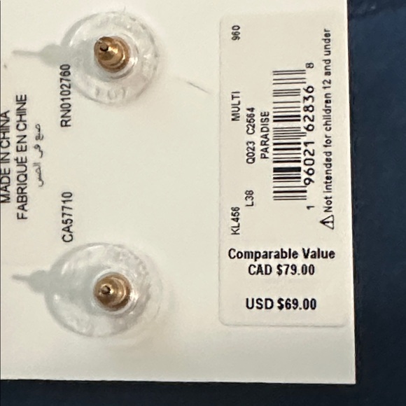 Kate Spade NWT (R $69) Paradise Earrings - Picture 5 of 5